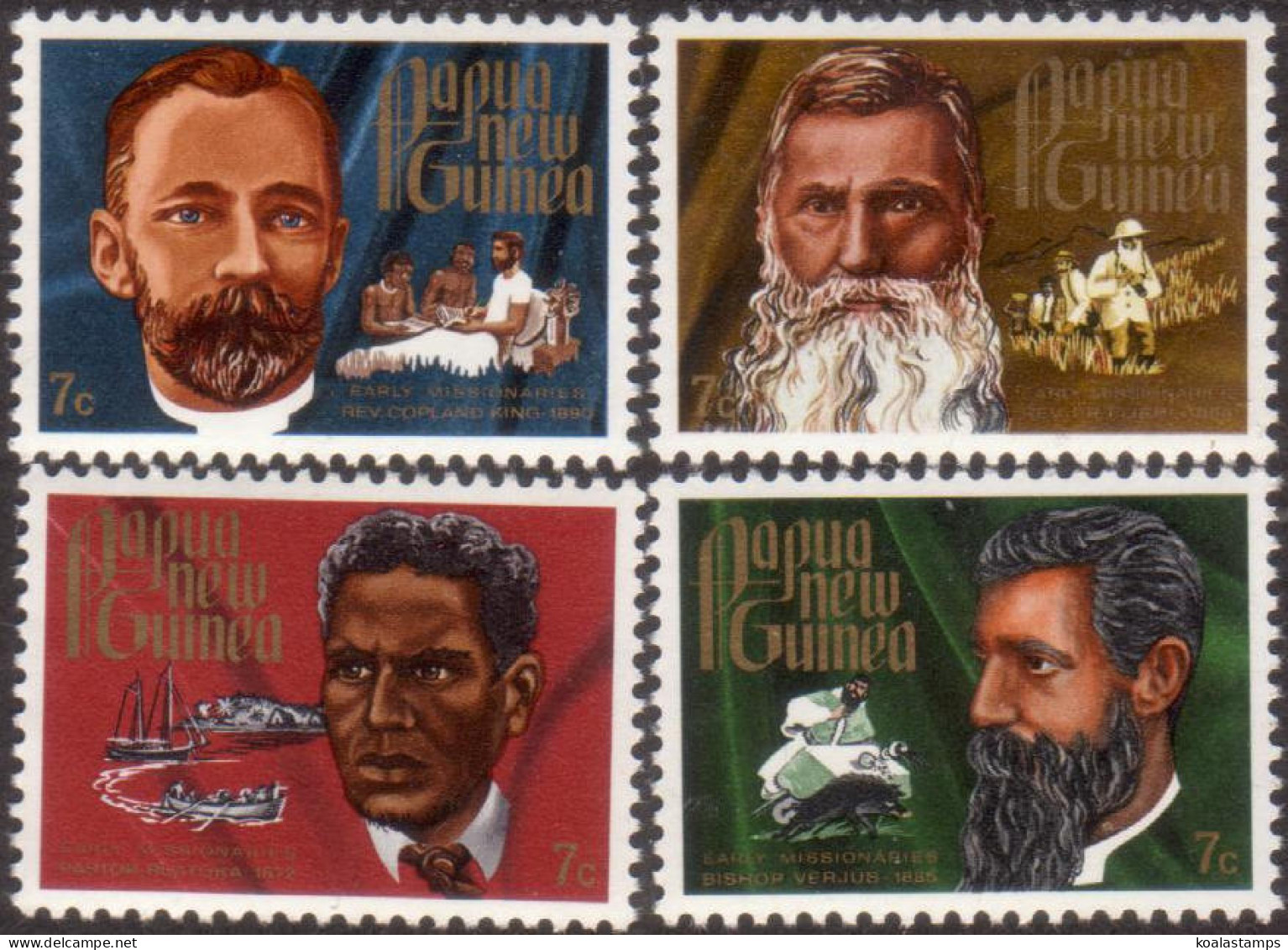 Papua New Guinea 1972 SG227-230 Early Missionaries Set MLH - Papua-Neuguinea