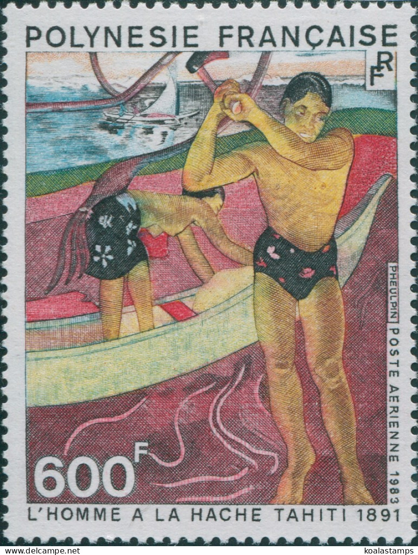 French Polynesia 1983 Sc#C198,SG392 600f Gaugin The Axeman MNH - Other & Unclassified