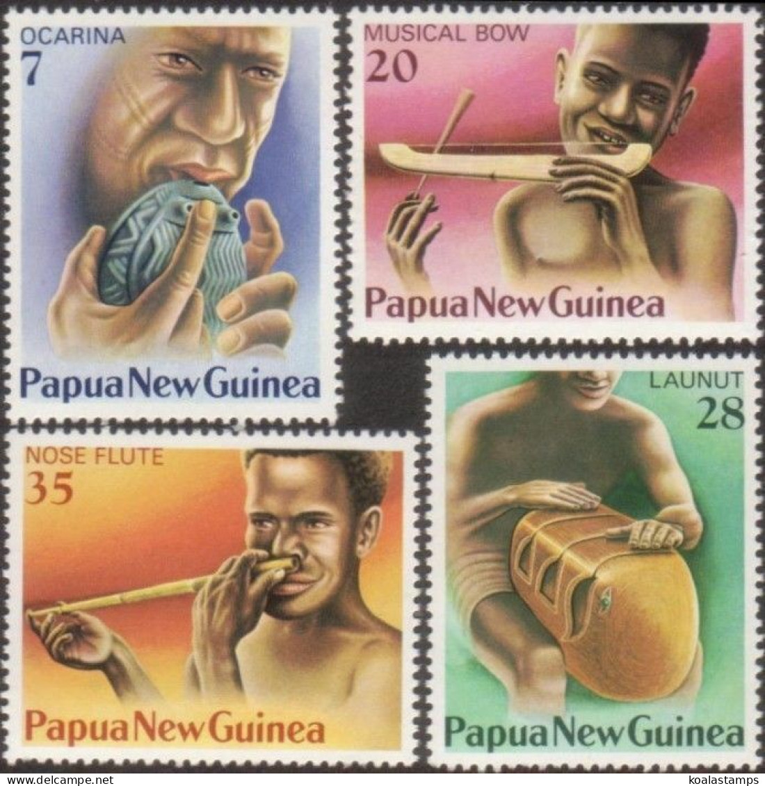 Papua New Guinea 1979 SG359-362 Musical Instruments Set MNH - Papoea-Nieuw-Guinea