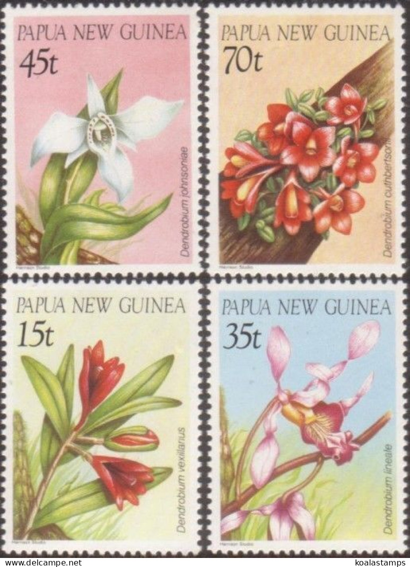 Papua New Guinea 1986 SG531-534 Orchids Set MNH - Papua New Guinea