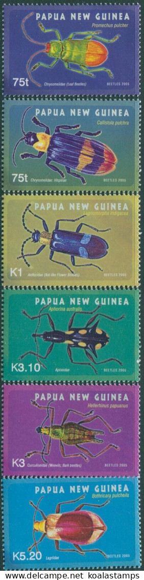 Papua New Guinea 2005 SG1091-1096 Beetles Set MNH - Papoea-Nieuw-Guinea