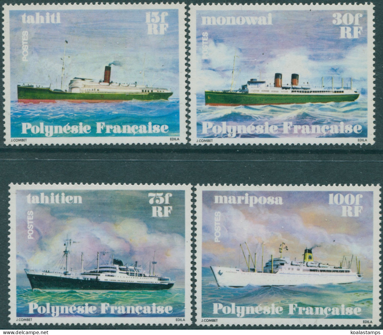 French Polynesia 1978 SG284-287 Ships Set MLH - Sonstige & Ohne Zuordnung