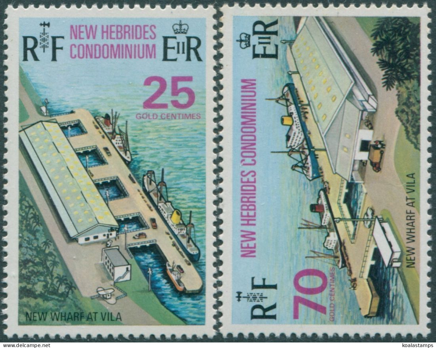 New Hebrides 1973 SG178-179 New Wharf At Vila Set MNH - Altri & Non Classificati