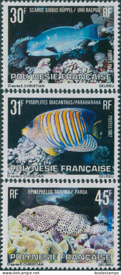 French Polynesia 1982 Sc#355-357,SG360-362 Fish Set MLH - Other & Unclassified