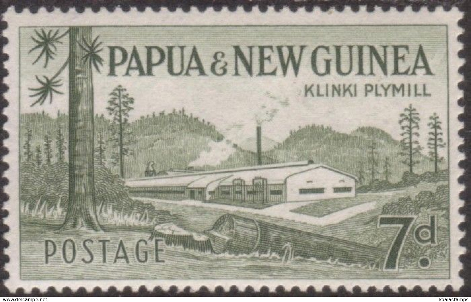 Papua New Guinea 1958 SG20 7d Klinki Plymill MLH - Papua-Neuguinea