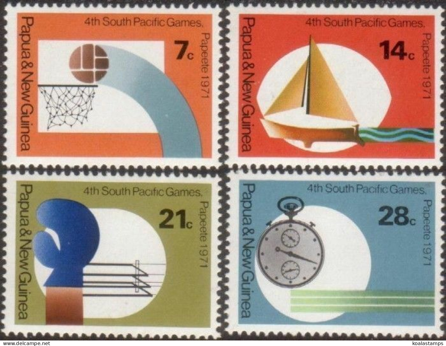 Papua New Guinea 1971 SG200-203 South Pacific Games Papeete Set MNH - Papouasie-Nouvelle-Guinée