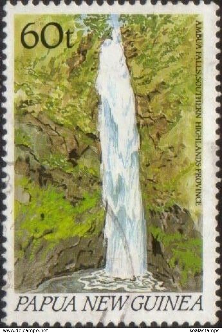 Papua New Guinea 1990 SG613 60t Waterfall FU - Papoea-Nieuw-Guinea