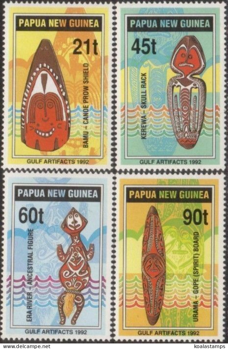 Papua New Guinea 1992 SG667-670 Papuan Gulf Artifacts Set MNH - Papoea-Nieuw-Guinea