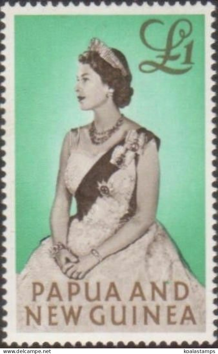 Papua New Guinea 1963 SG45 £1 Queen Elizabeth II MLH - Papua-Neuguinea