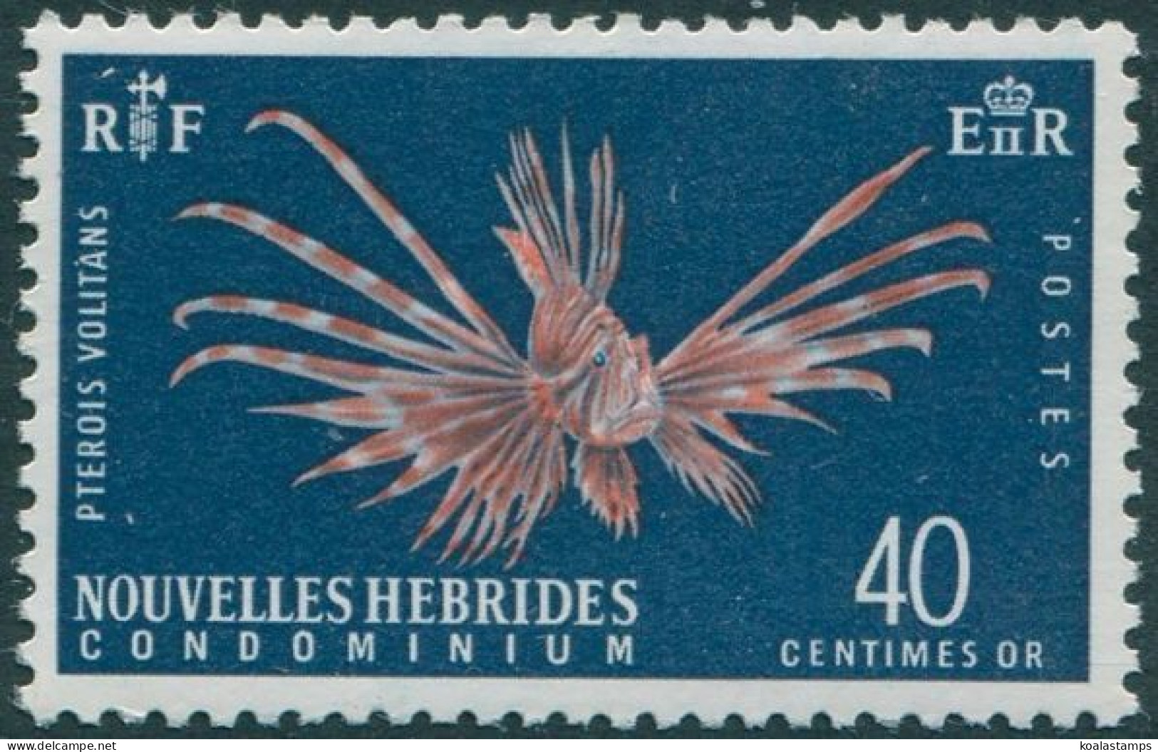 New Hebrides French 1963 SGF118 40c Lionfish MNH - Sonstige & Ohne Zuordnung