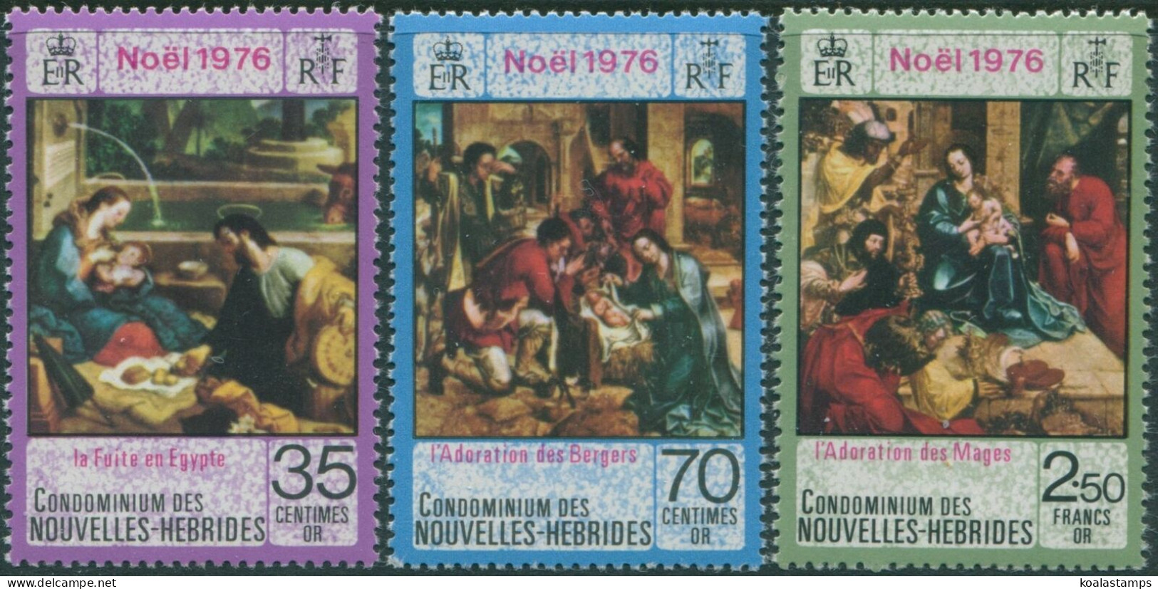 New Hebrides French 1976 SGF228-F230 Christmas Set MNH - Autres & Non Classés