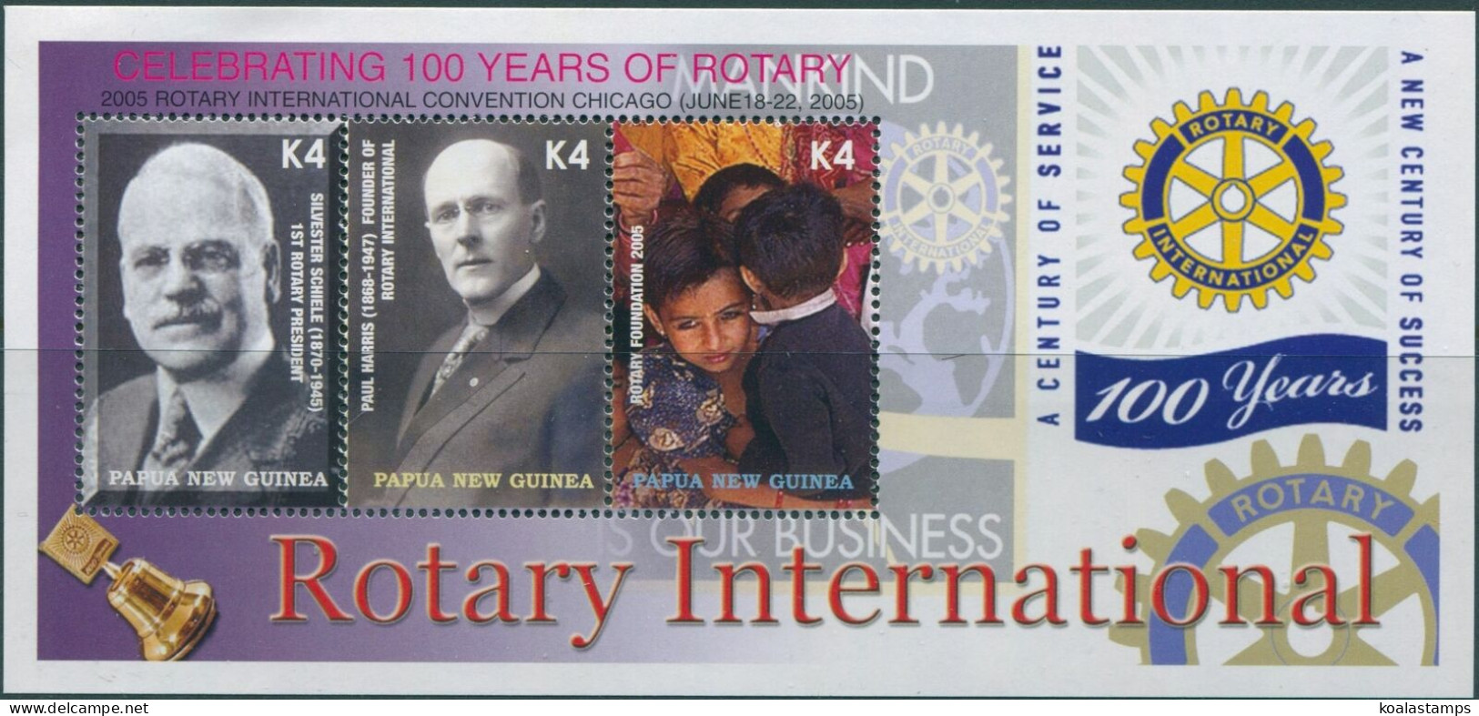 Papua New Guinea 2005 SG1069a Rotary Sheetlet MNH - Papua-Neuguinea