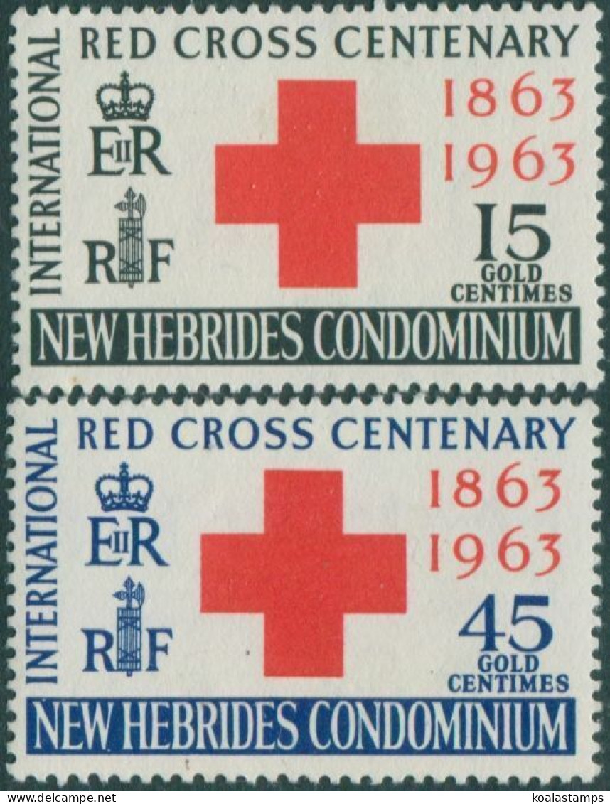 New Hebrides 1963 SG96-97 Red Cross Set MLH - Other & Unclassified
