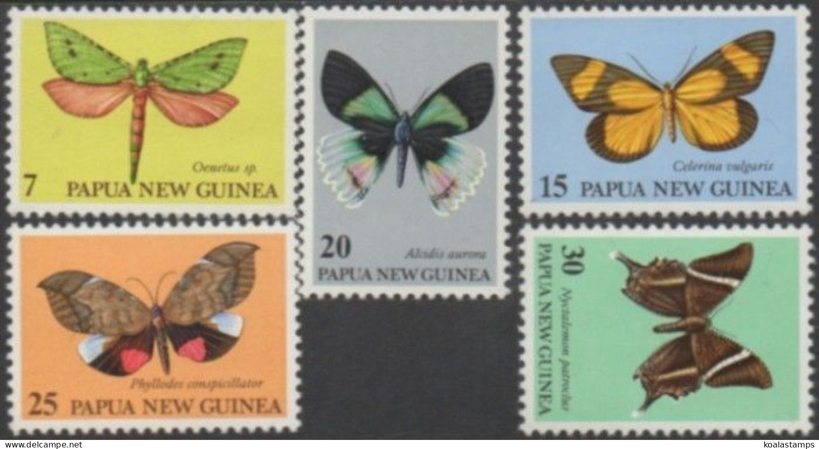 Papua New Guinea 1979 SG371-375 Moths Set MNH - Papouasie-Nouvelle-Guinée