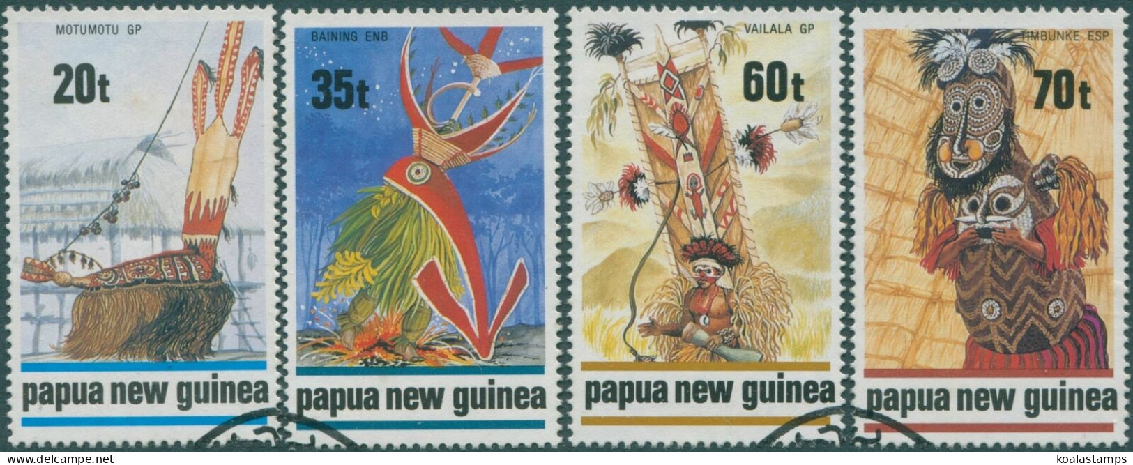 Papua New Guinea 1989 SG603-606 Traditional Dancers Set FU - Papouasie-Nouvelle-Guinée