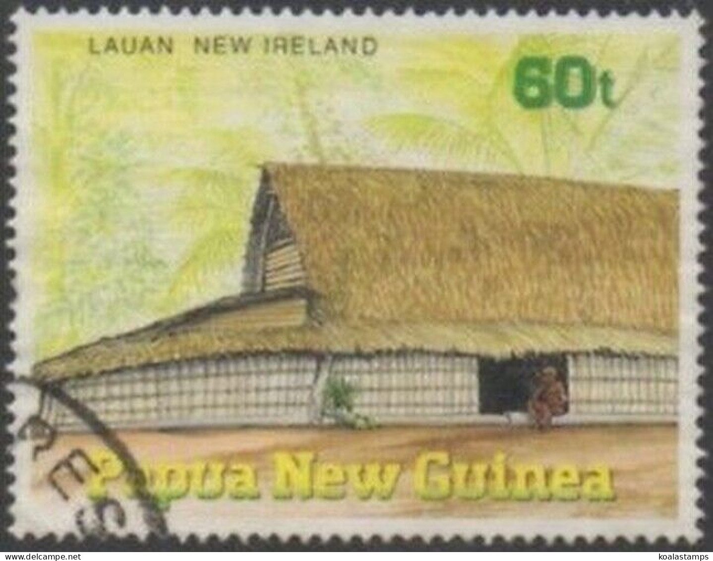 Papua New Guinea 1989 SG595 60t Traditional Dwelling FU - Papouasie-Nouvelle-Guinée