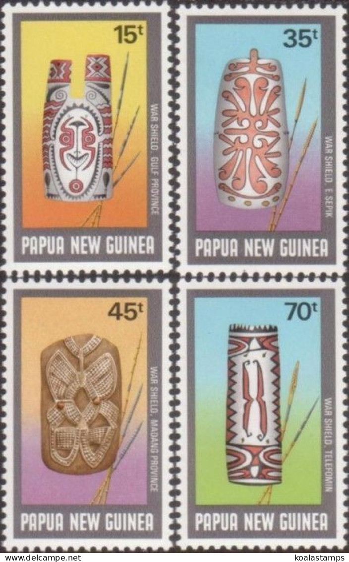 Papua New Guinea 1987 SG558-561 War Shields Set MNH - Papua New Guinea