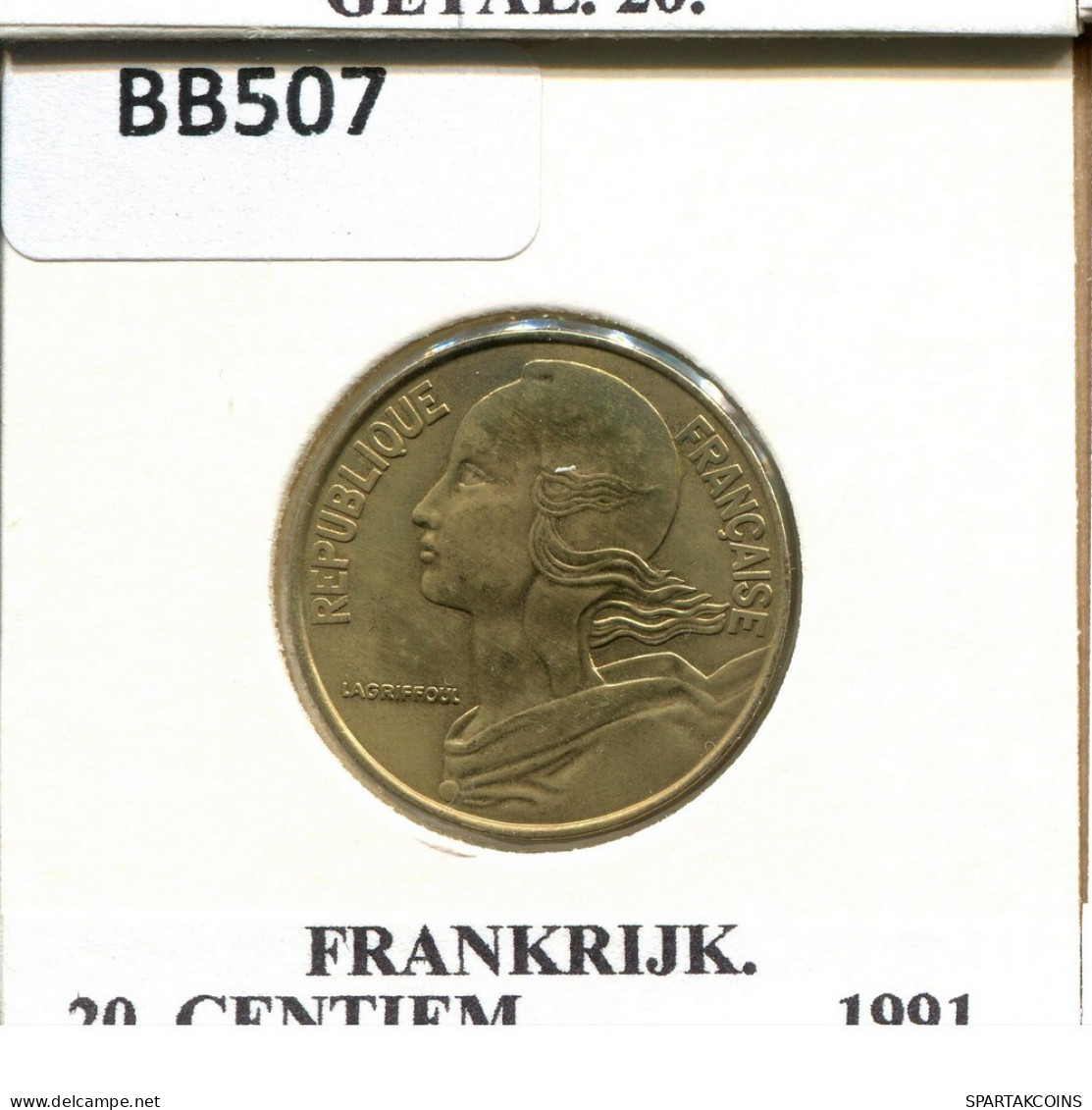 20 CENTIMES 1991 FRANCE Coin #BB507.U.A - 20 Centimes