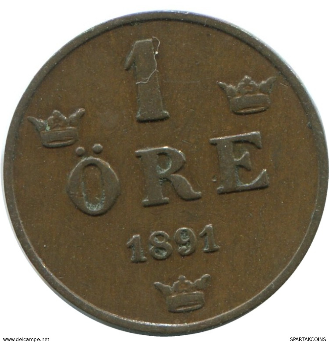 1 ORE 1891 SUÈDE SWEDEN Pièce #AD414.2.F.A - Schweden