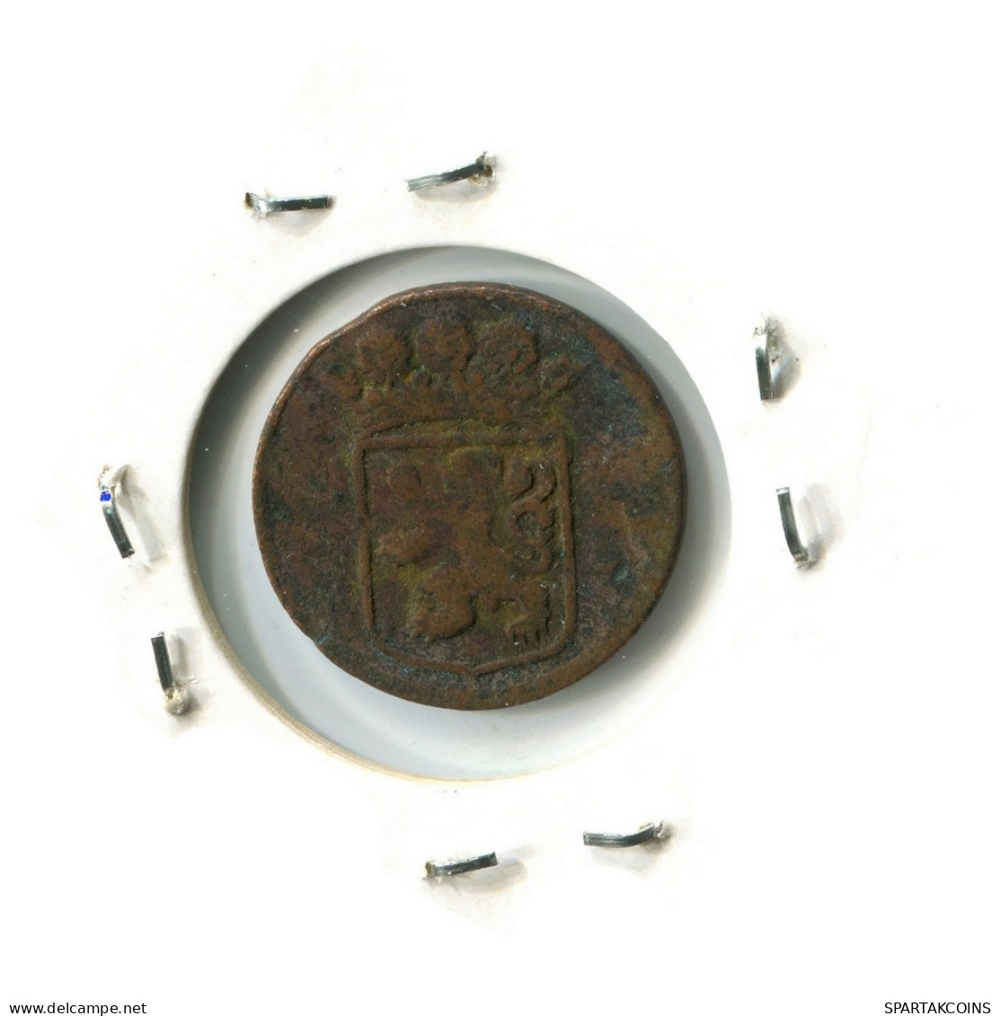 1735 HOLLAND VOC DUIT NIEDERLANDE OSTINDIEN NY COLONIAL PENNY #VOC2329.7.D.A - Indes Néerlandaises