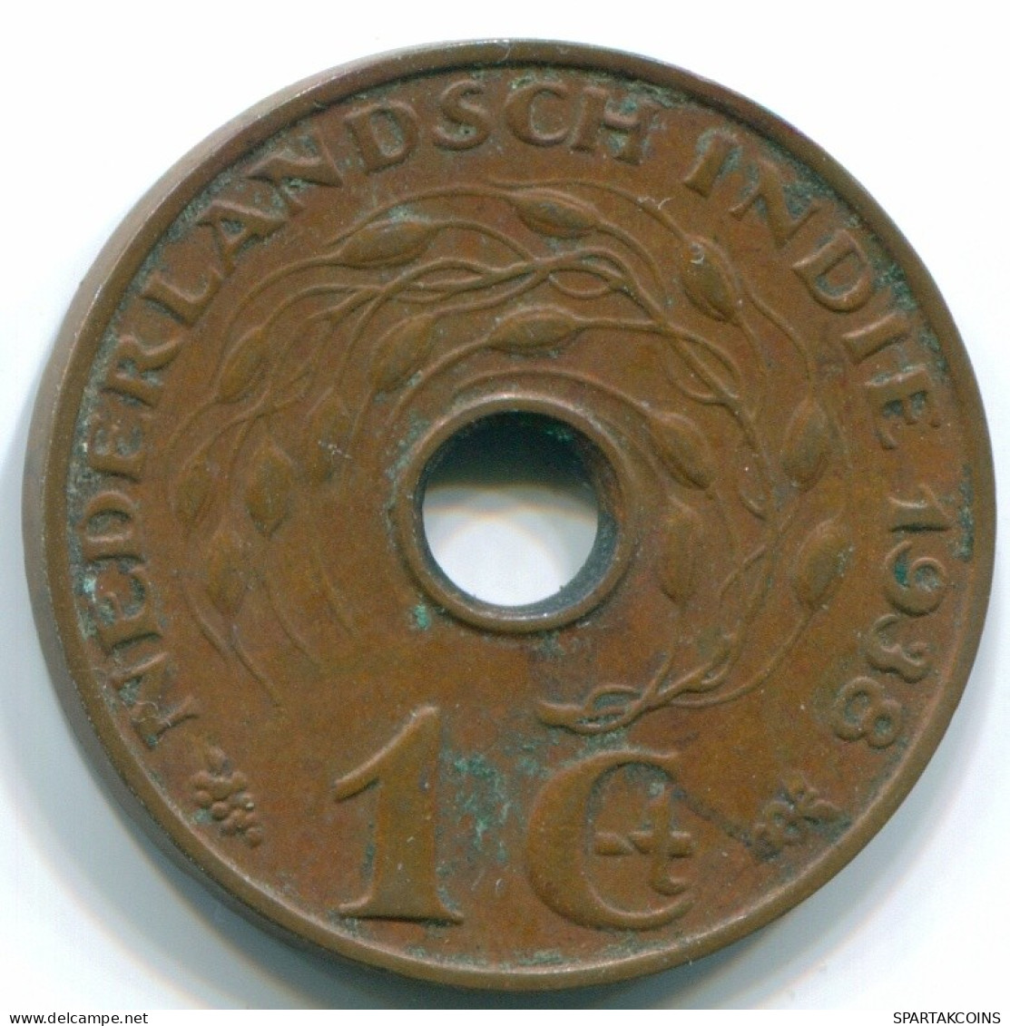 1 CENT 1938 NIEDERLANDE OSTINDIEN INDONESISCH Bronze Koloniale Münze #S10271.D.A - Dutch East Indies