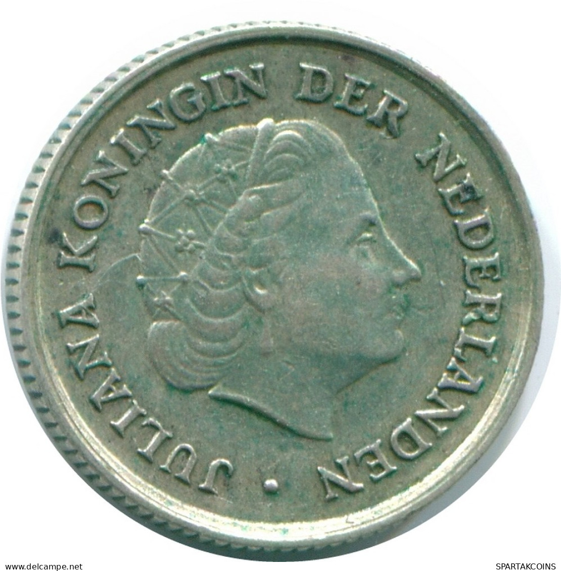 1/10 GULDEN 1963 ANTILLAS NEERLANDESAS PLATA Colonial Moneda #NL12579.3.E.A - Netherlands Antilles