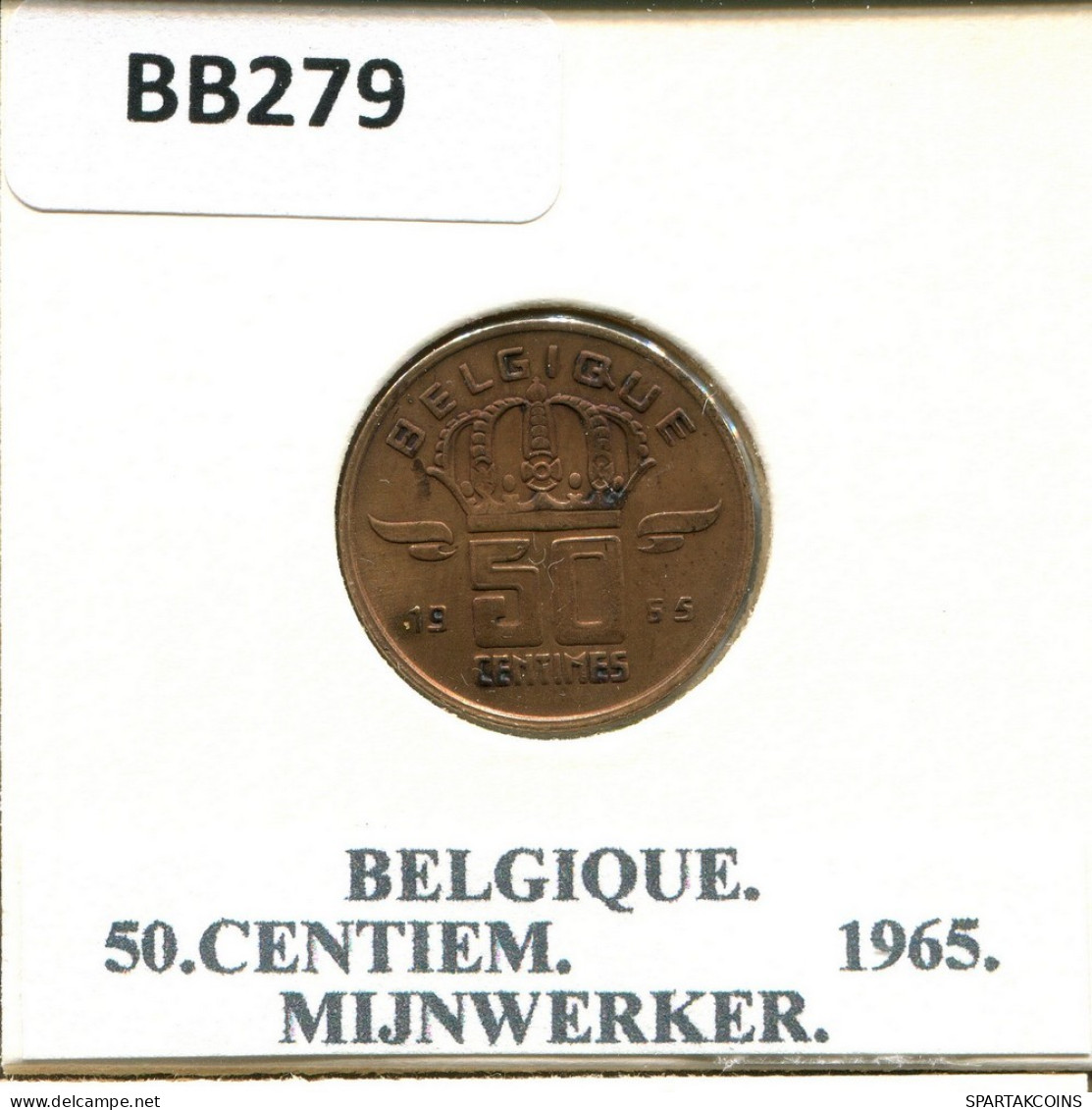 50 CENTIMES 1965 FRENCH Text BÉLGICA BELGIUM Moneda #BB279.E.A - 50 Cent