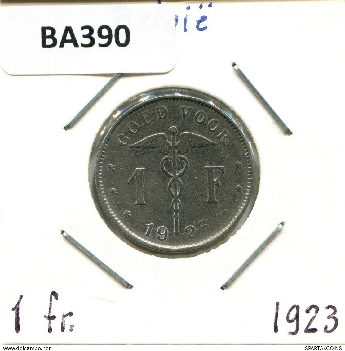 1 FRANC 1923 BELGIUM Coin DUTCH Text #BA390.U.A - 1 Frank