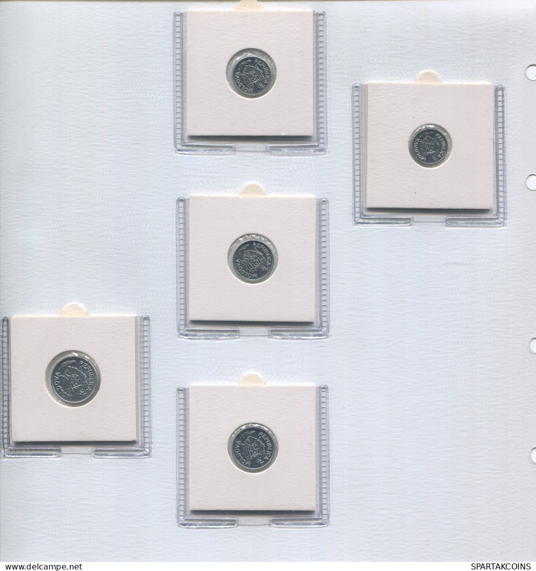 MOLDOVA 1993-2003 Moneda SET 1. 5. 10. 25. 50 BANI UNC #SET1161.5.E.A - Moldavie