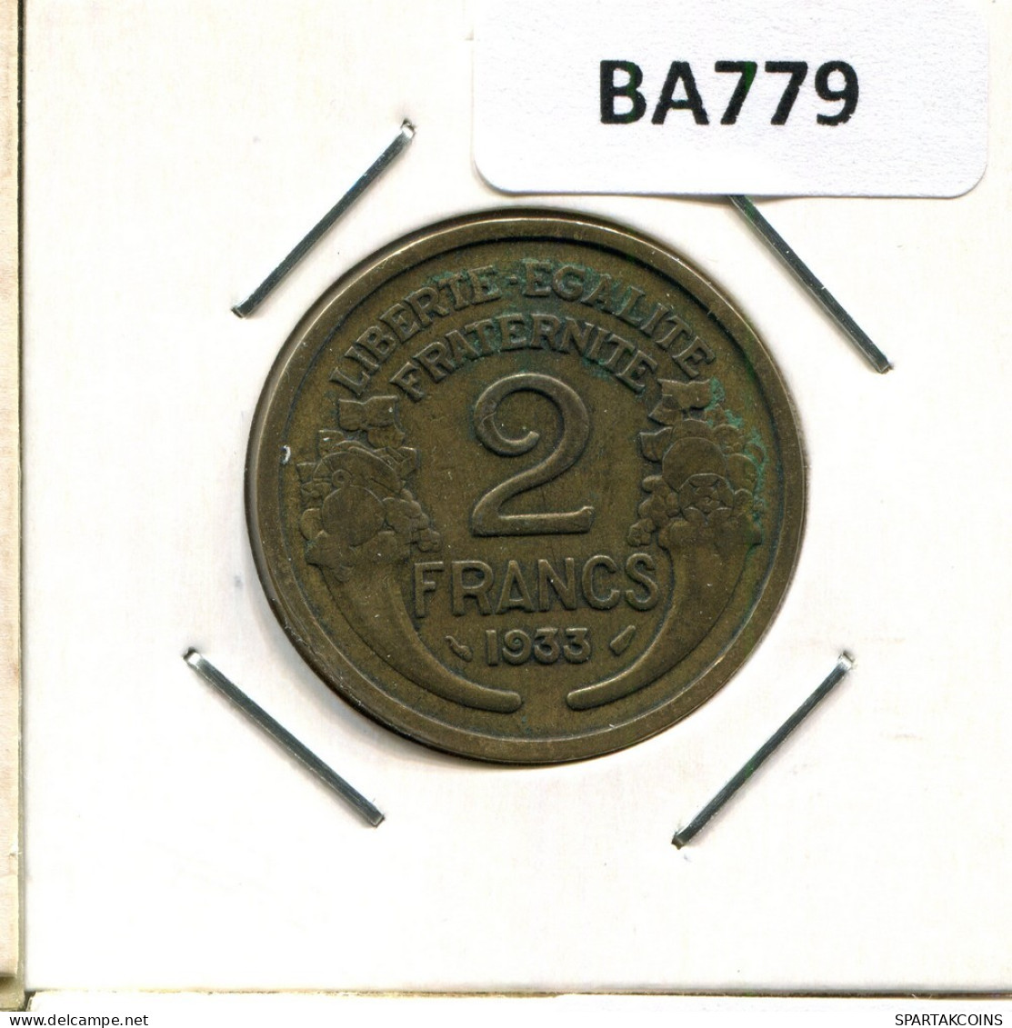 2 FRANCS 1933 FRANCE Pièce Française #BA779.F.A - 2 Francs