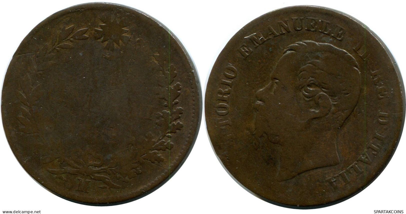 2 CENTESIMI 1867 ITALY Coin Victor Emmanuel II #AW791.U.A - 1861-1878 : Victor Emmanuel II