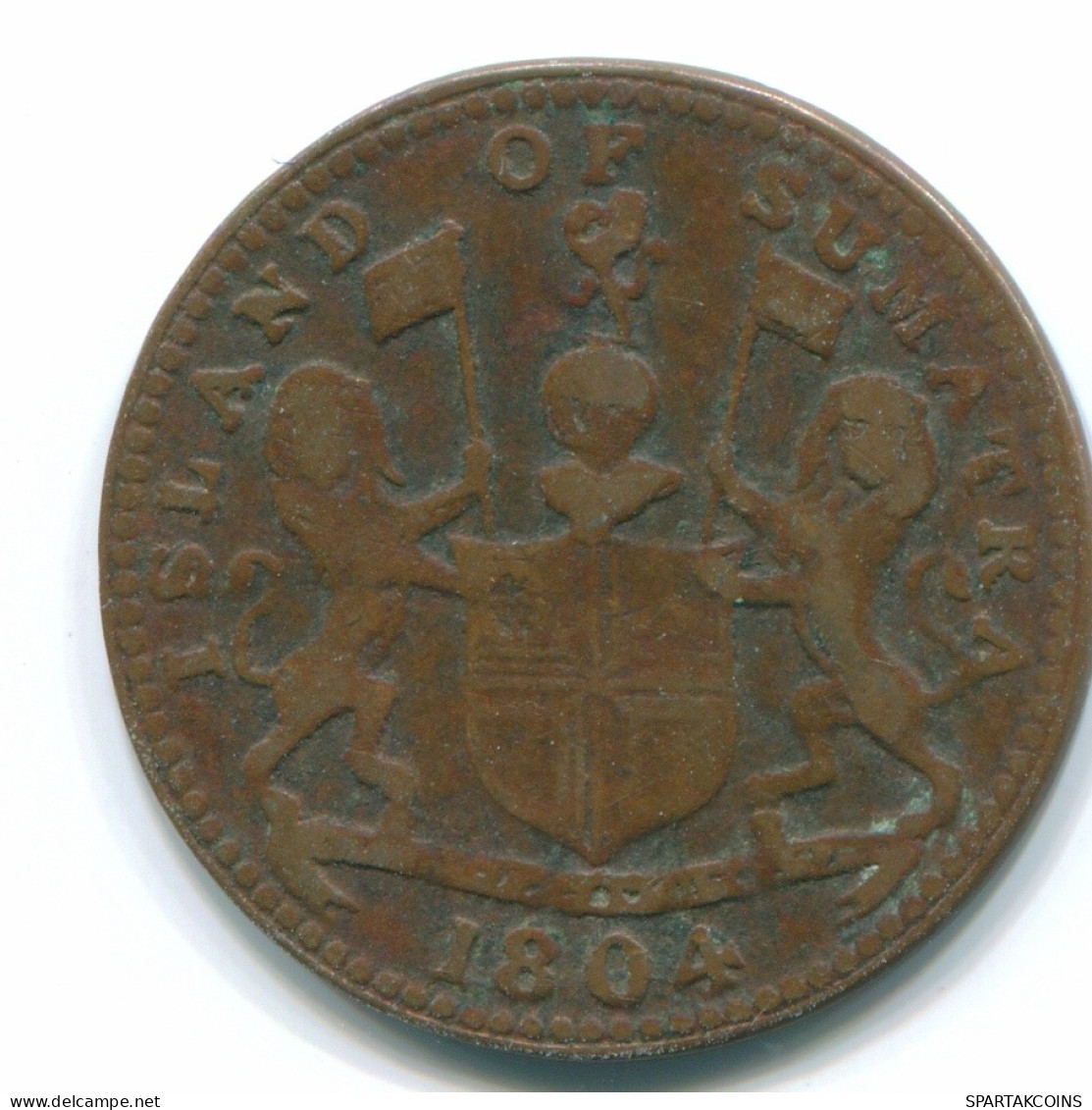 1 KEPING 1804 SUMATRA BRITISH EAST INDIES Copper Colonial Coin #S11748.U.A - India