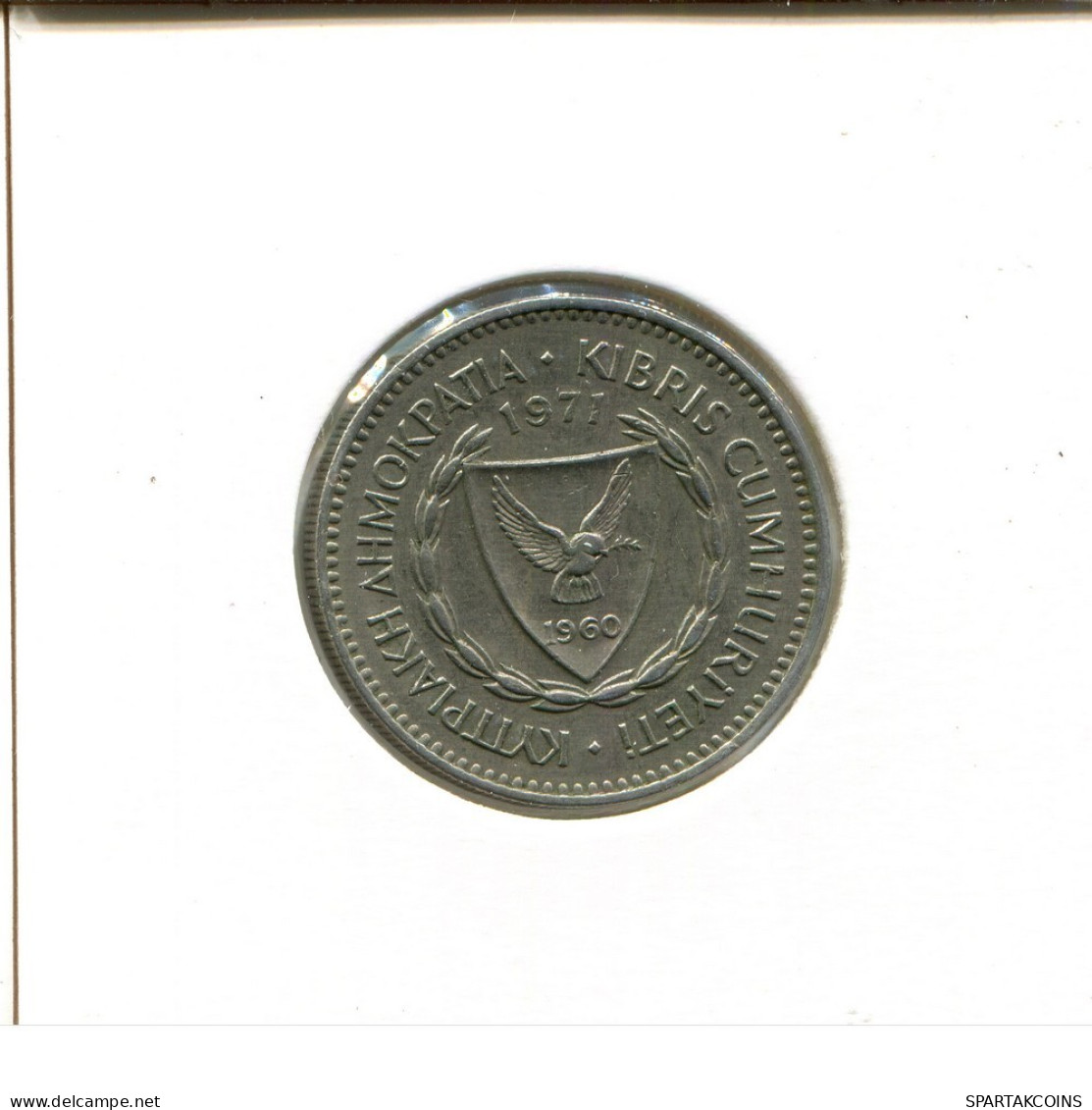 50 MILS 1971 ZYPERN CYPRUS Münze #AZ888.D.A - Chypre