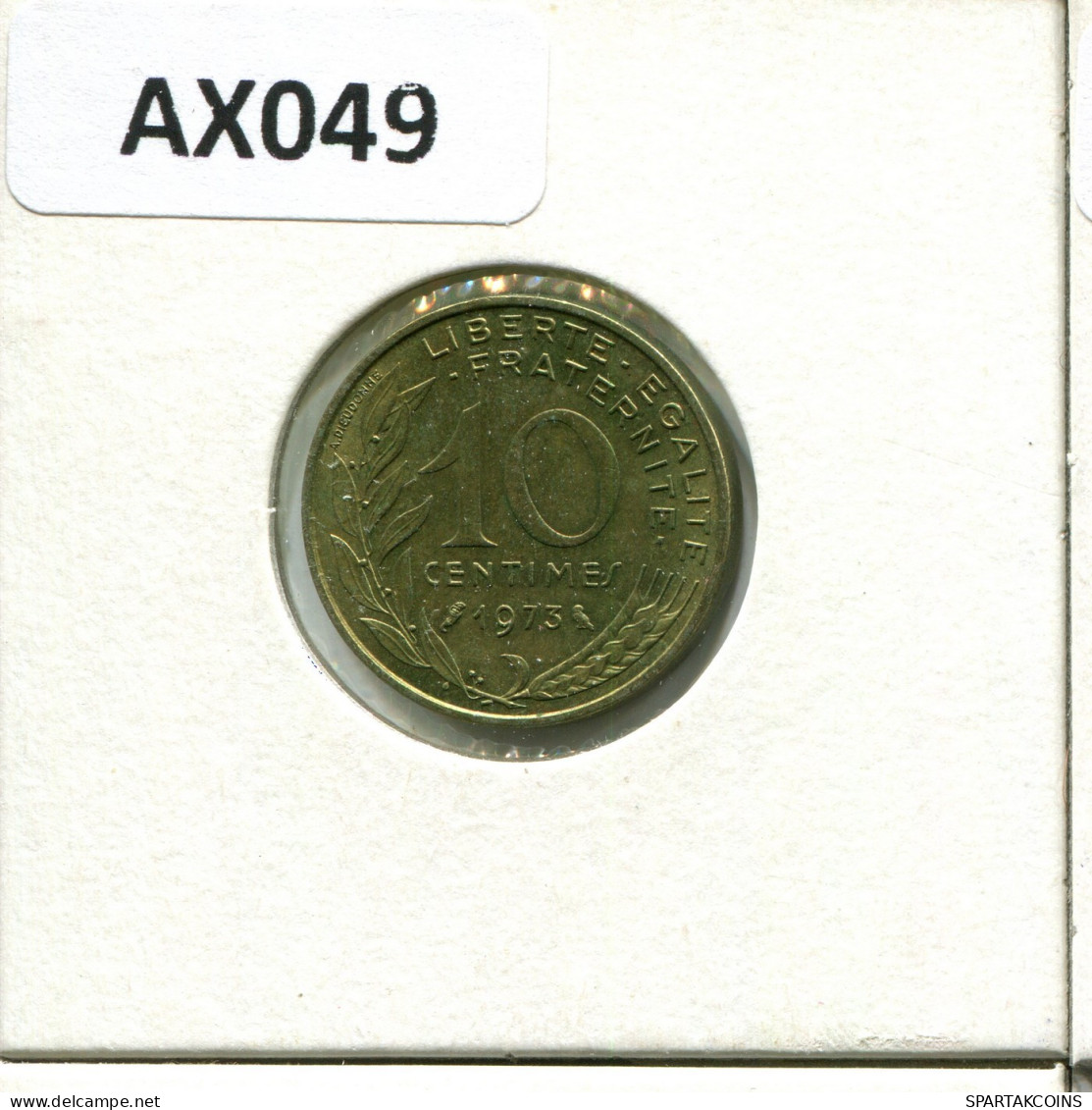10 CENTIMES 1973 FRANCIA FRANCE Moneda #AX049.E.A - 10 Centimes