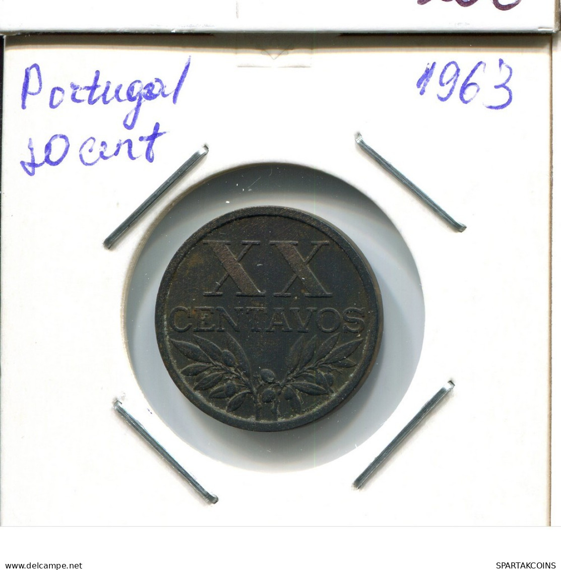 20 CENTAVOS 1963 PORTUGAL Coin #AT283.U.A - Portugal