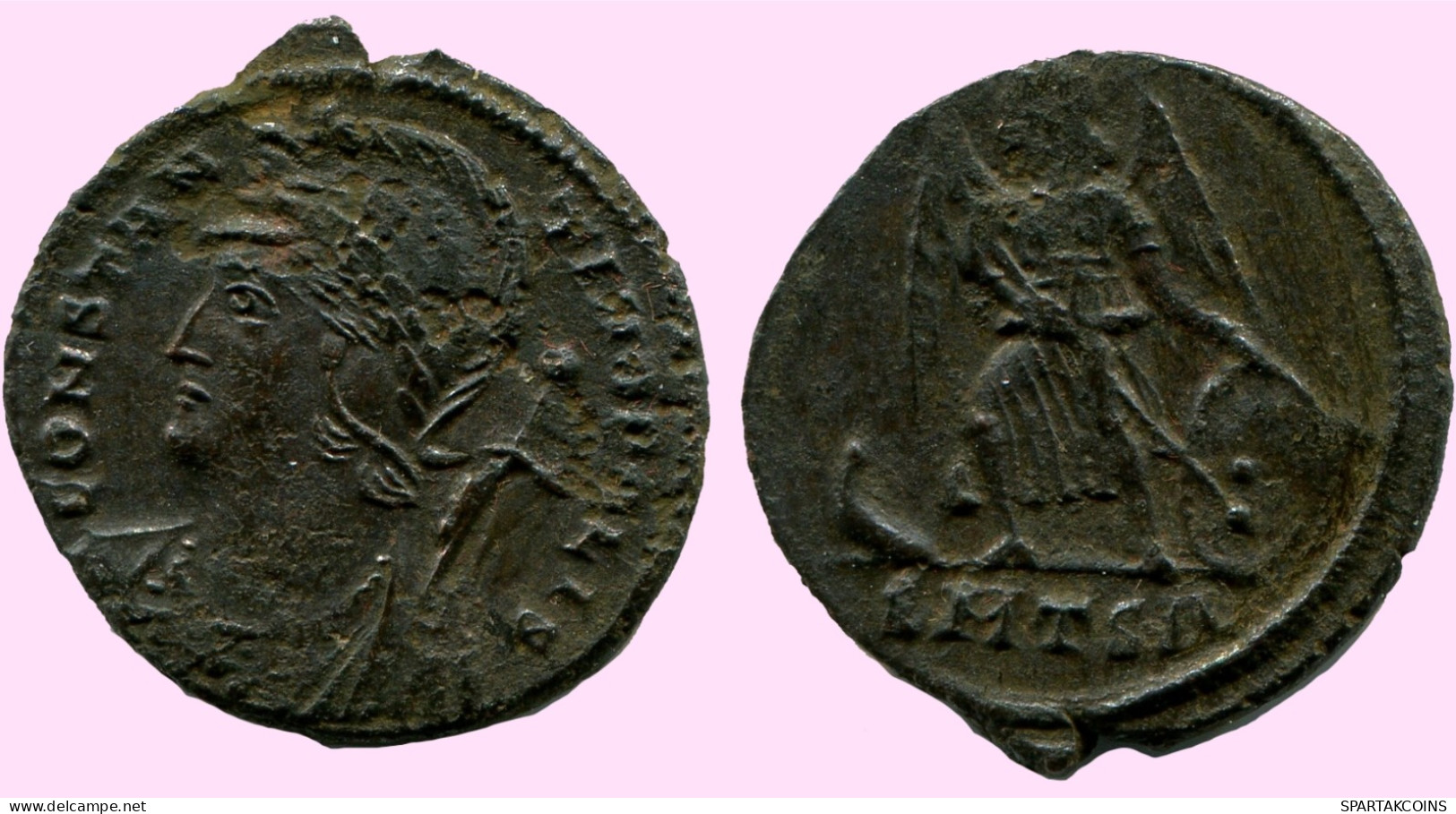 CONSTANTINUS I CONSTANTINOPOLI FOLLIS Romano ANTIGUO Moneda #ANC12070.25.E.A - The Christian Empire (307 AD To 363 AD)