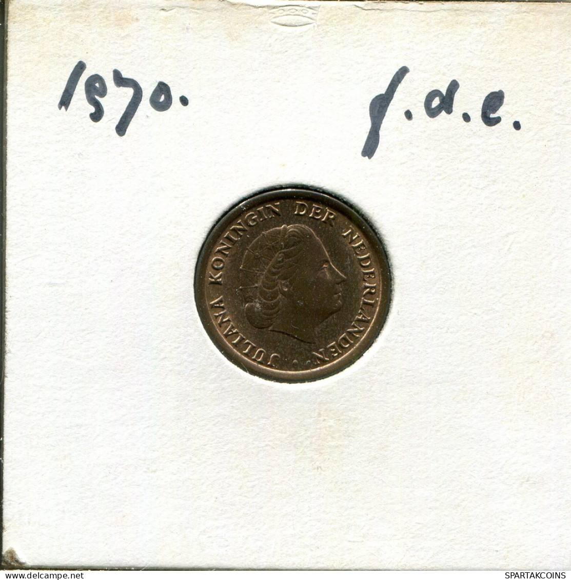 1 CENT 1970 INÉERLANDAIS NETHERLANDS Pièce #AU419.F.A - 1948-1980 : Juliana