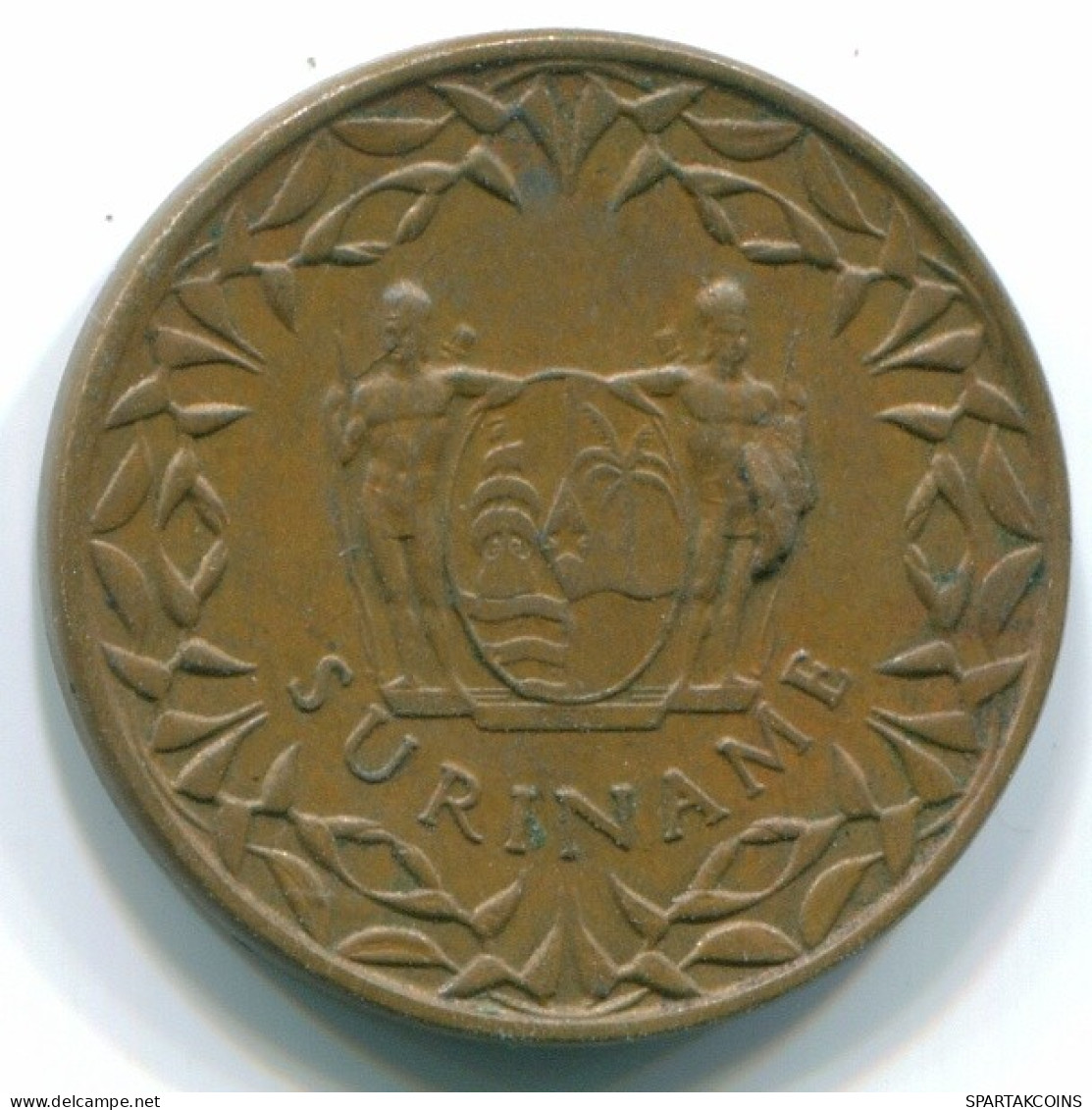 1 CENT 1966 SURINAME Netherlands Bronze Fish Colonial Coin #S10932.U.A - Surinam 1975 - ...