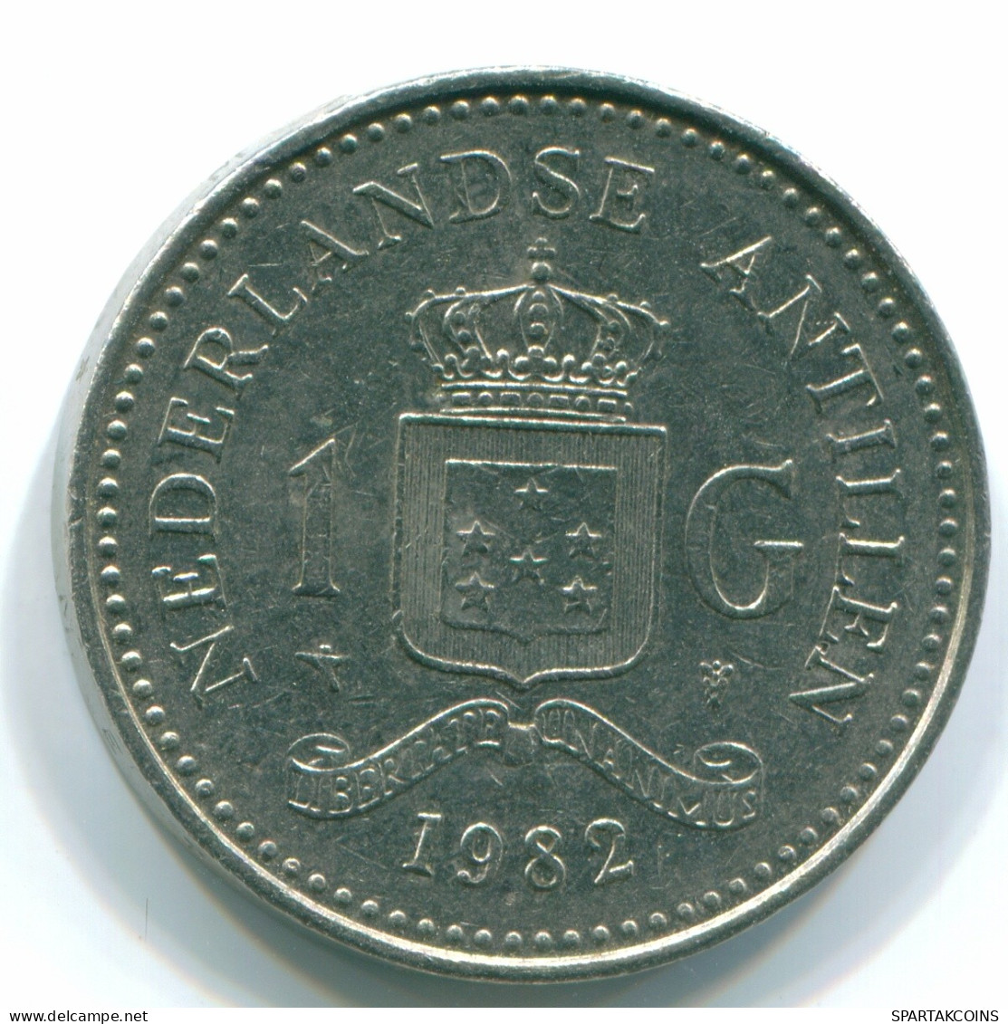 1 GULDEN 1982 ANTILLAS NEERLANDESAS Nickel Colonial Moneda #S12050.E.A - Antilles Néerlandaises