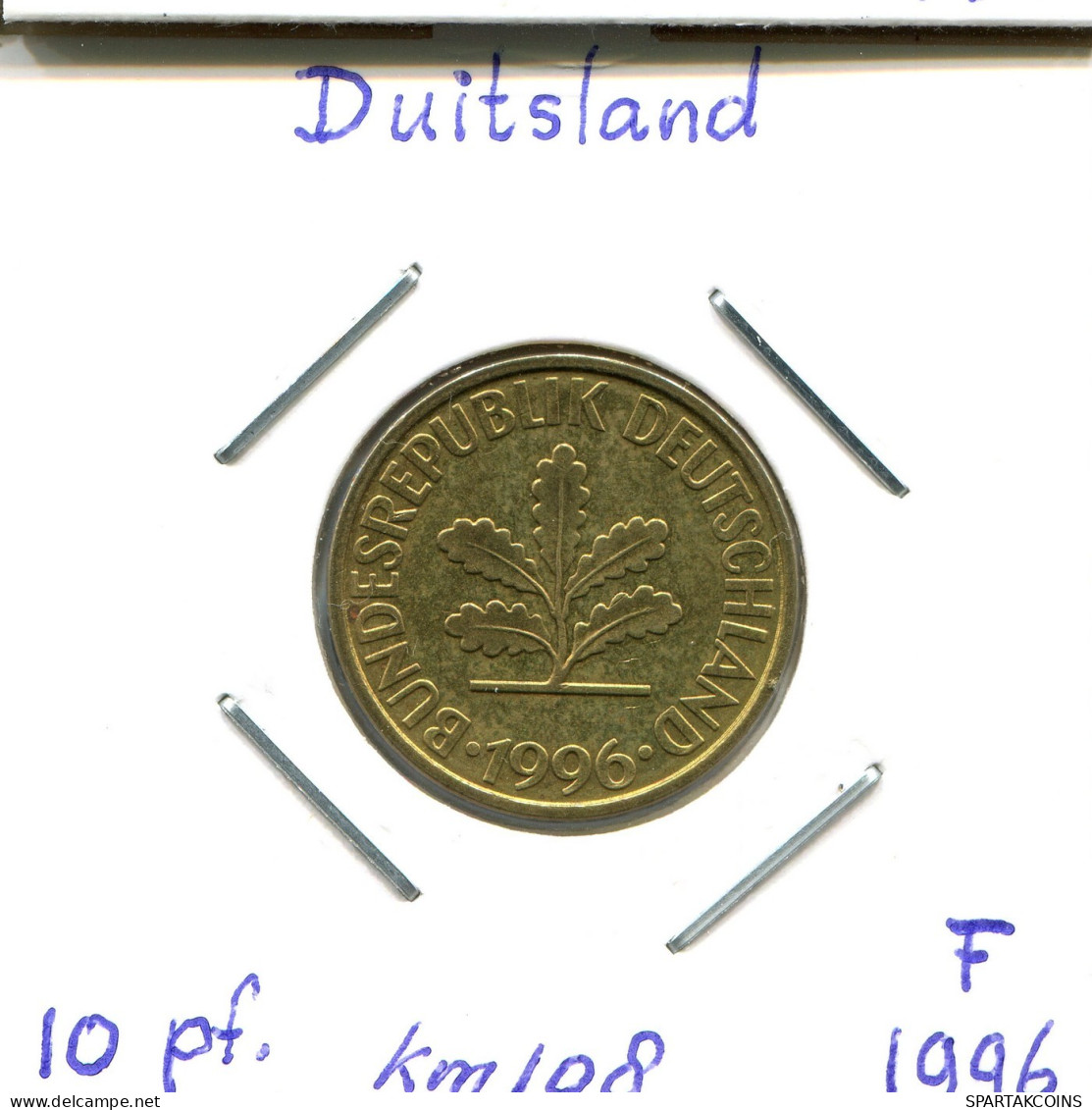 10 PFENNIG 1996 F WEST & UNIFIED GERMANY Coin #DB503.U.A - 10 Pfennig