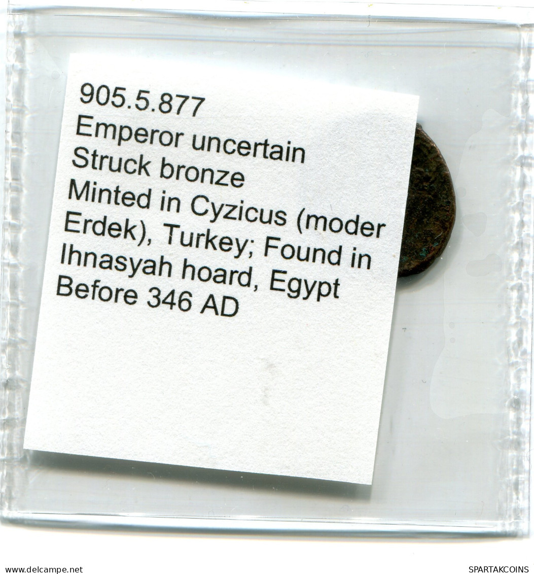 ROMAN Coin MINTED IN CYZICUS FOUND IN IHNASYAH HOARD EGYPT #ANC11047.14.D.A - The Christian Empire (307 AD To 363 AD)