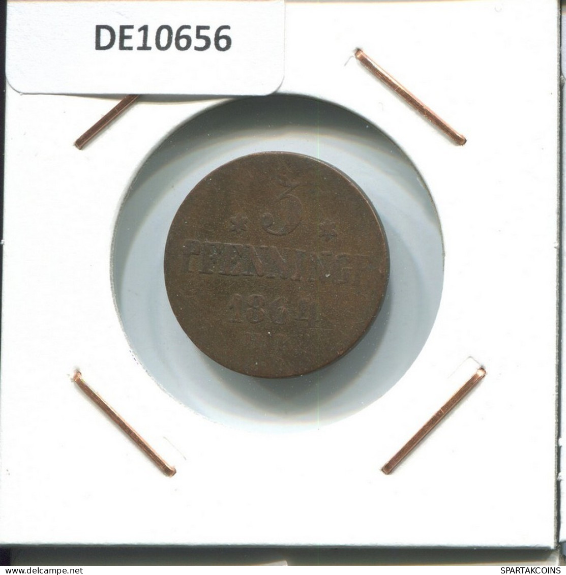 ROSTOCK 3 Pfenninge 1864 B.S. German States #DE10656.16.E.A - Sonstige & Ohne Zuordnung