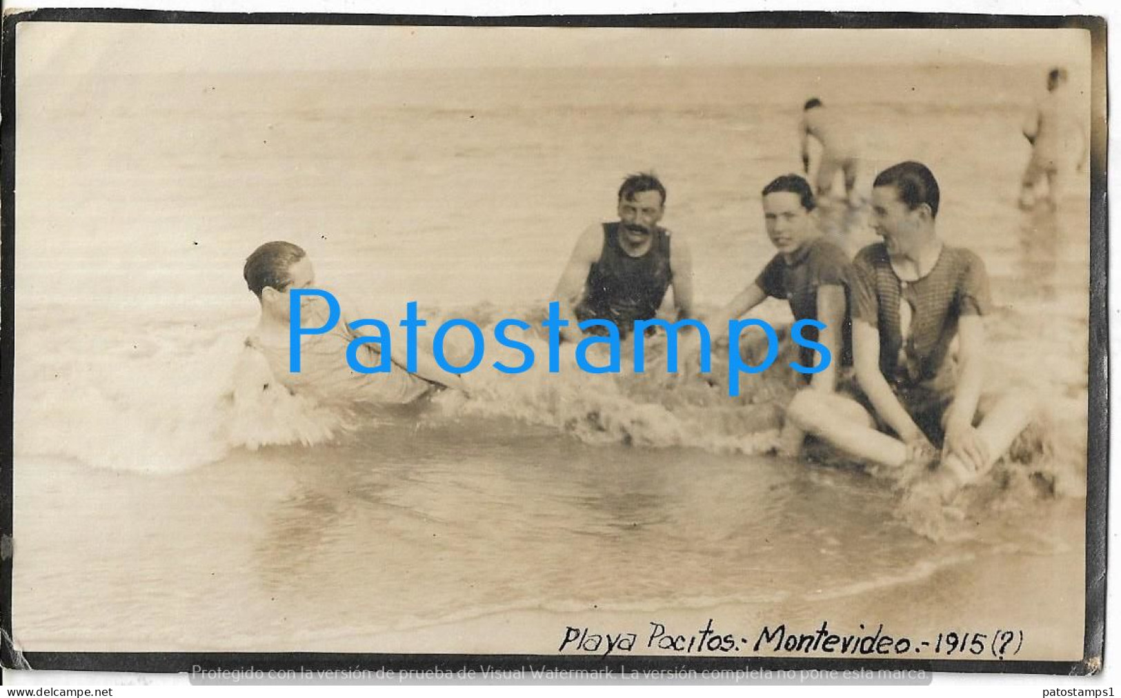 229039 URUGUAY MONTEVIDEO BEACH PLAYA POCITOS PHOTO NO POSTAL POSTCARD - Uruguay