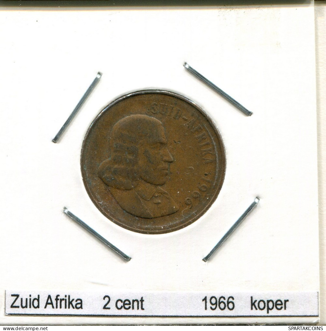 2 CENTS 1966 SÜDAFRIKA SOUTH AFRICA Münze #AS280.D.A - Zuid-Afrika