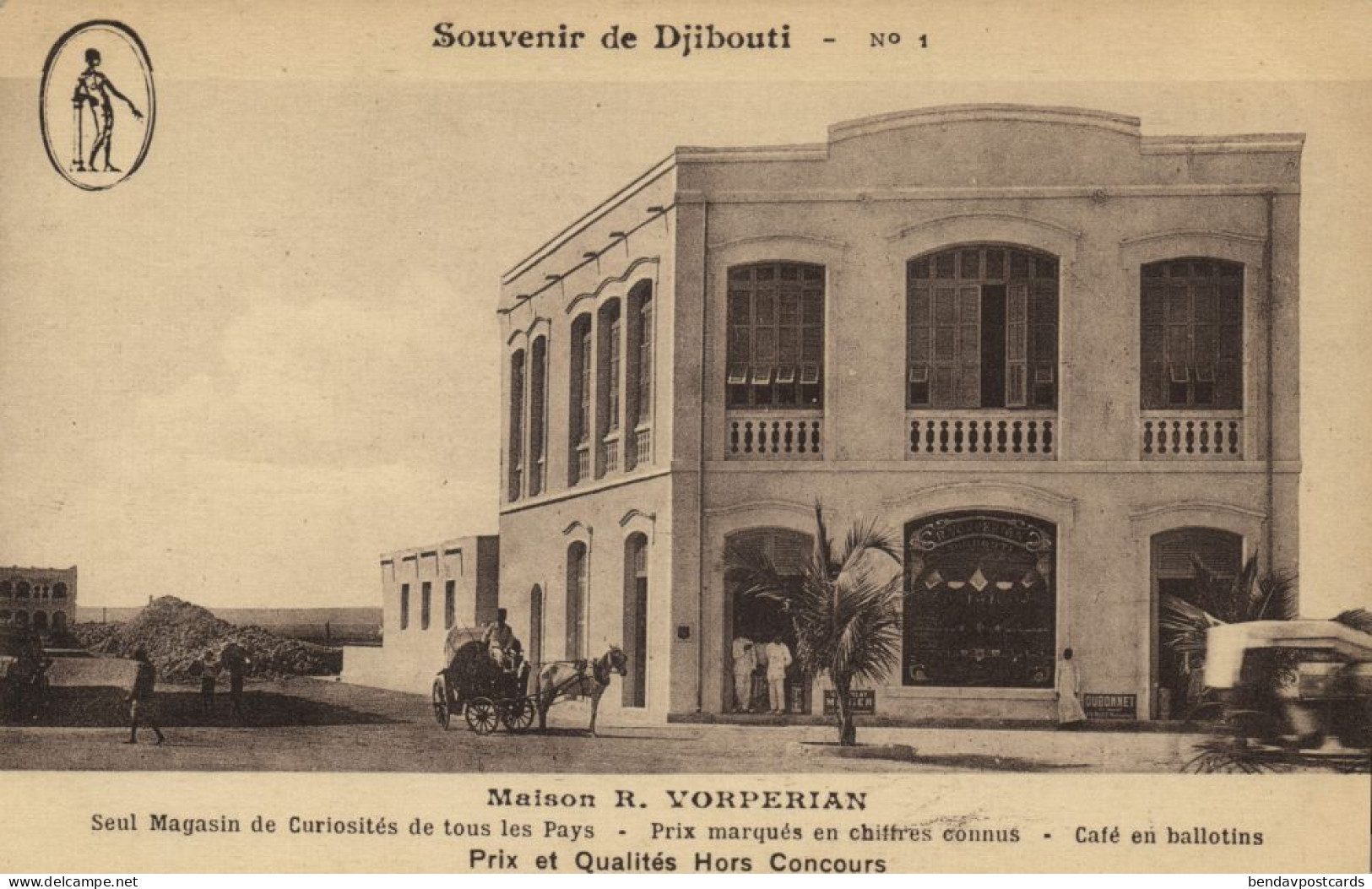 Djibouti, DJIBOUTI, Maison R. Vorperian Curiosity Shop (1920s) Postcard - Djibouti