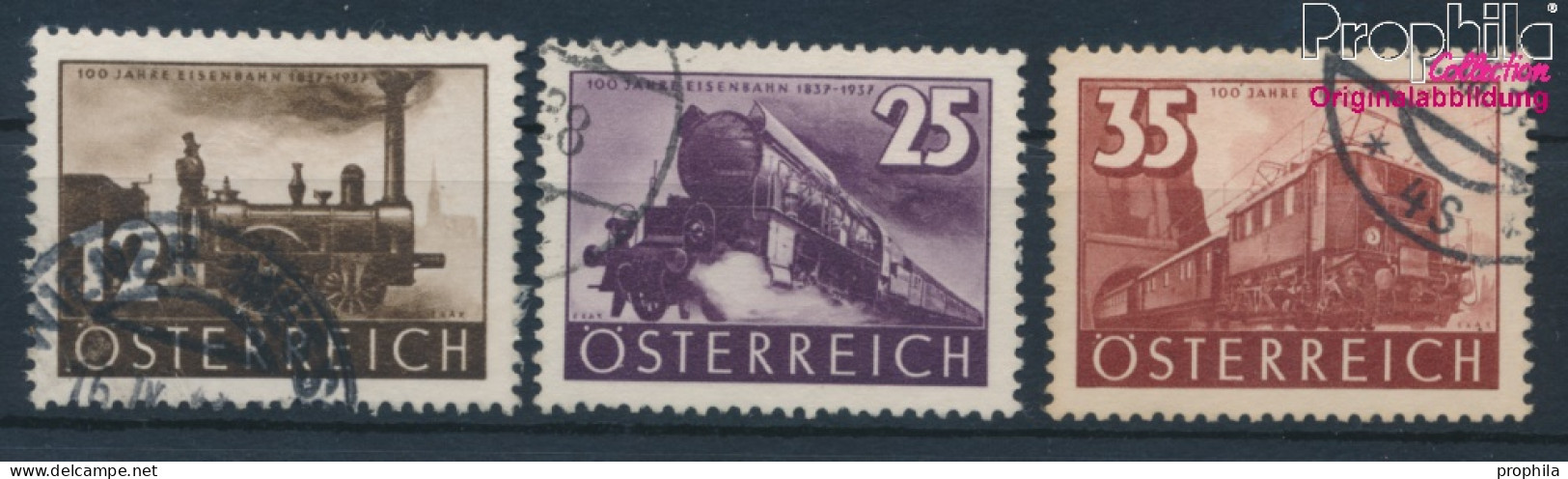 Österreich 646-648 (kompl.Ausg.) Gefälligkeitsentwertung Gestempelt 1937 Österreichische Eisenbahn (10404666 - Oblitérés