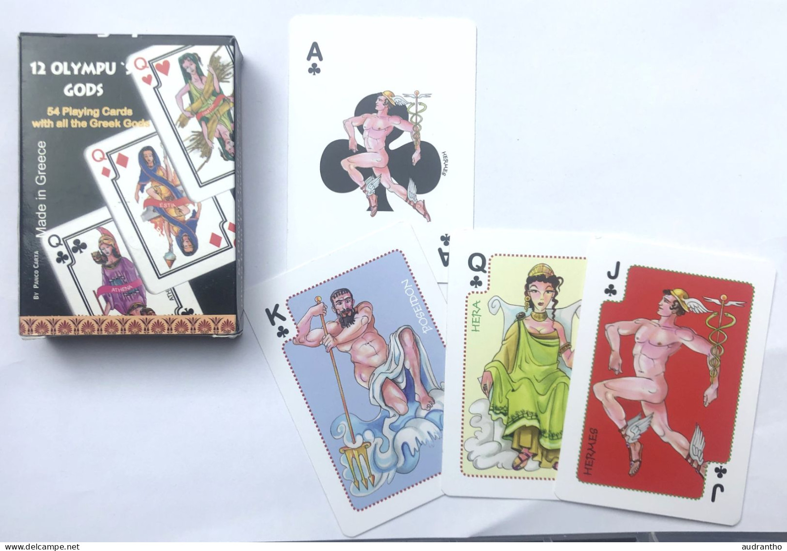 Jeu De 54 Cartes The 12 Gods Of Olympu's - Les Dieux De L'Olympe Hermès Athéna - Panco Carta Playing Cards - 54 Carte