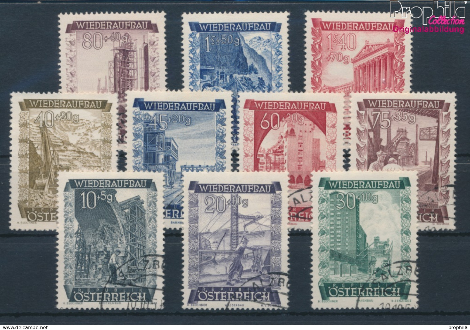 Österreich 858-867 (kompl.Ausg.) Gestempelt 1948 Wiederaufbau (10404689 - Gebruikt