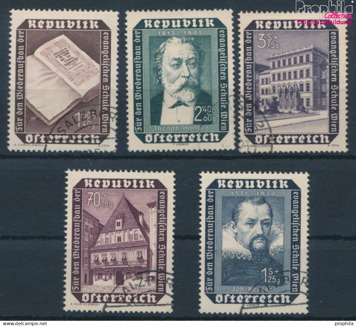 Österreich 989-993 (kompl.Ausg.) Gestempelt 1953 Wiederaufbau (10404719 - Usati