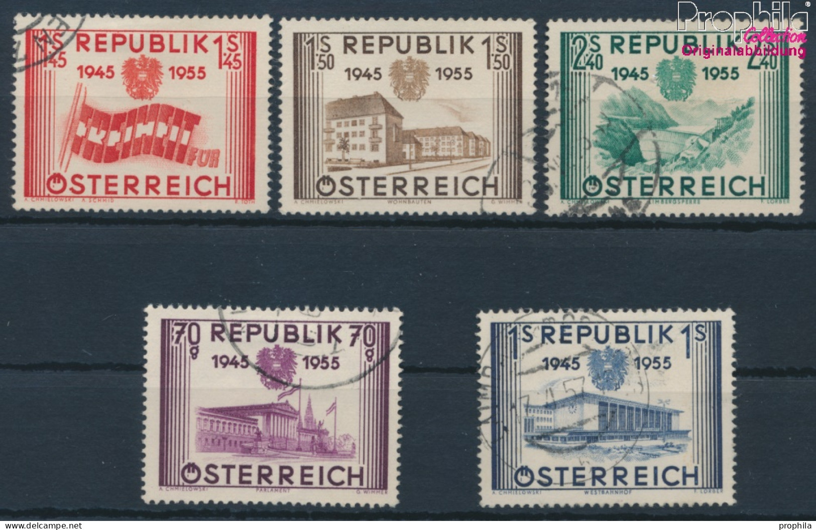 Österreich 1012-1016 (kompl.Ausg.) Gestempelt 1955 Unabhängigkeit (10404725 - Oblitérés